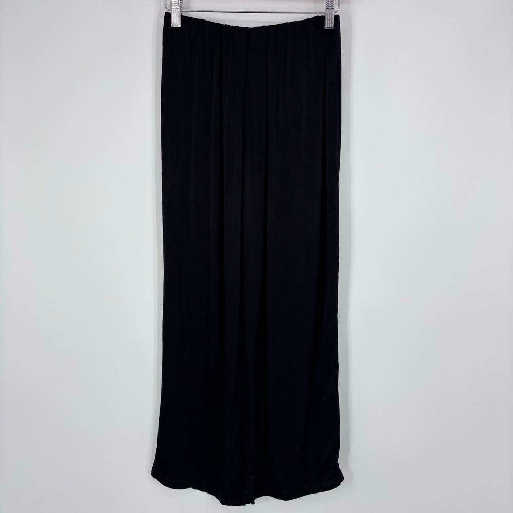 DISSH Black Viscose Rayon Wide Leg Pants Women Size 2 Flowy Chic Minimalist